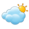 Sun Behind Cloud emoji on Samsung